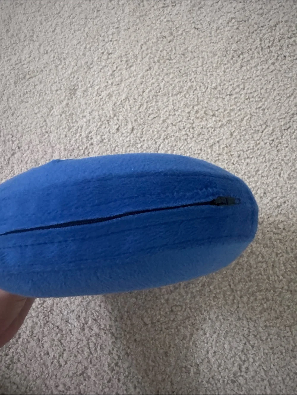 Blue Plush Donut Recovery Collar for Dogs - Comfortable Soft Support